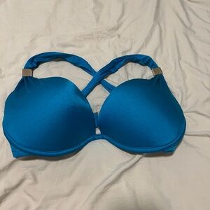 Victoria's Secret Teal Bikini Top with Gold Clasp
